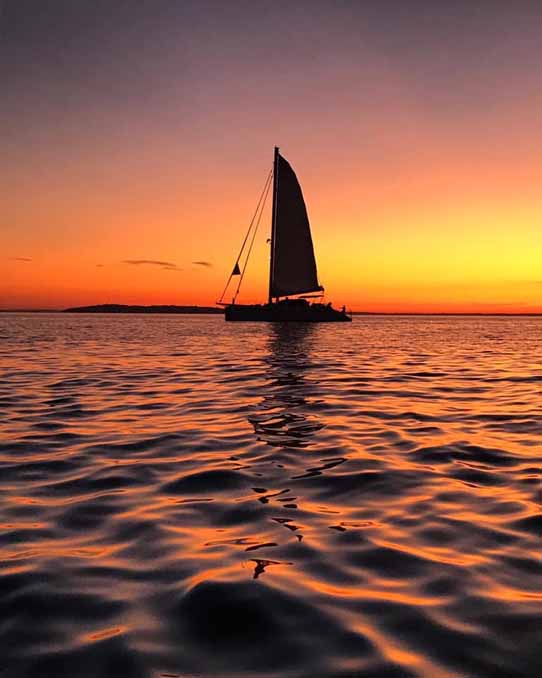  Valkyrie Charter yacht Sailing Sunset Sag Harbor 